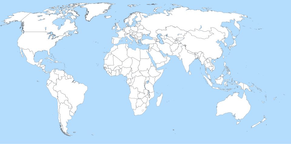 Carte du monde des implantations du groupe